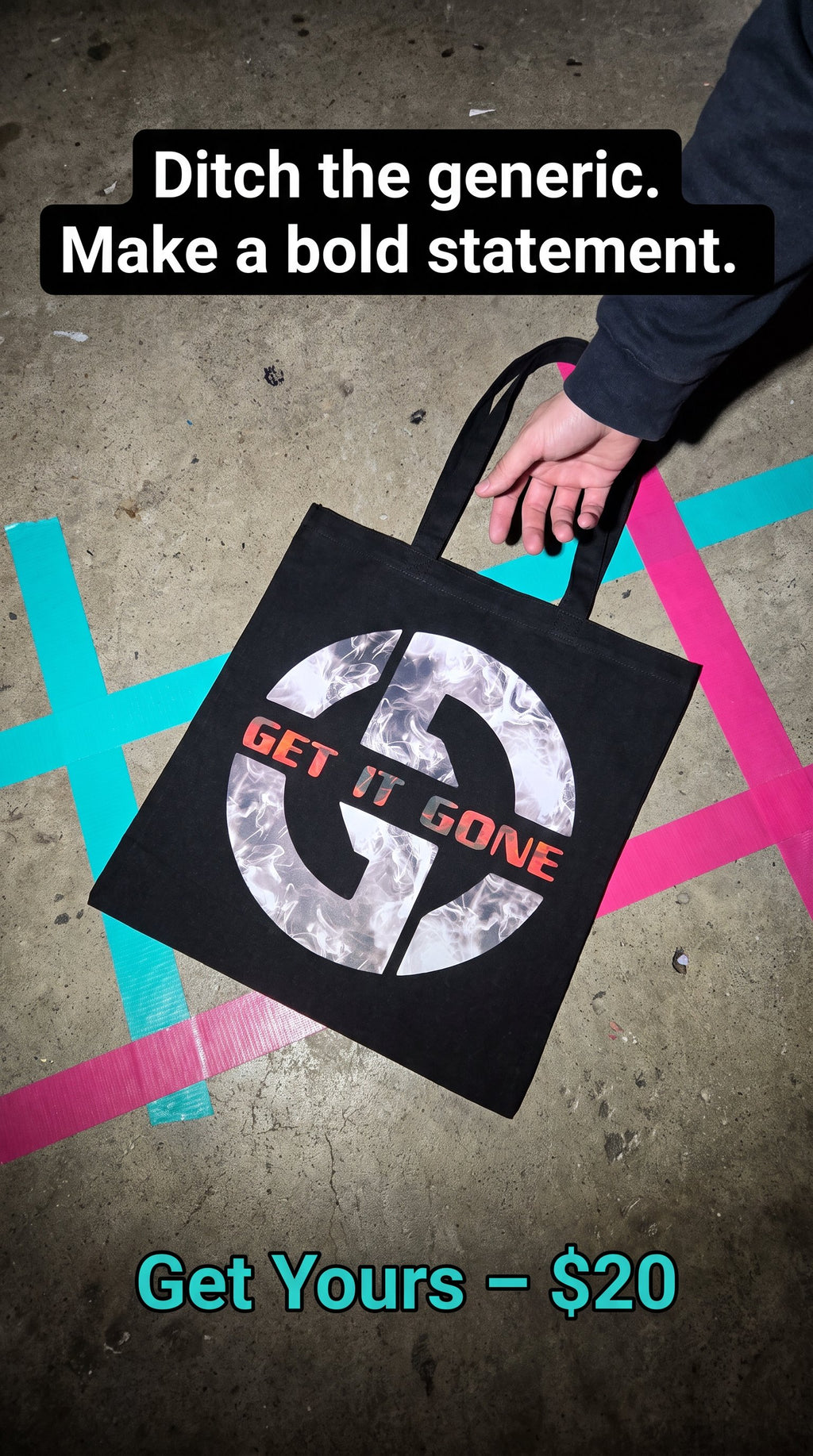 Get it Gone tote bags