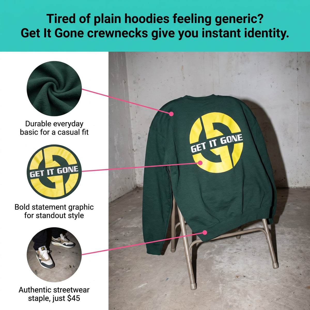 OG Get it Gone Crewneck Sweatshirts