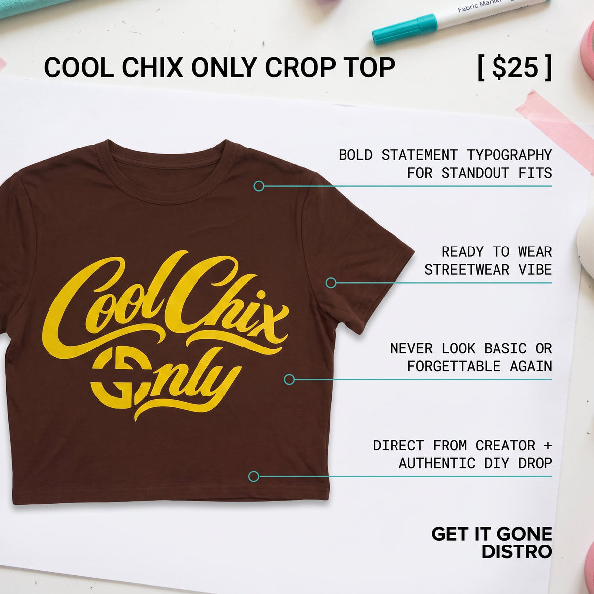 Cool Chix Only crop tops