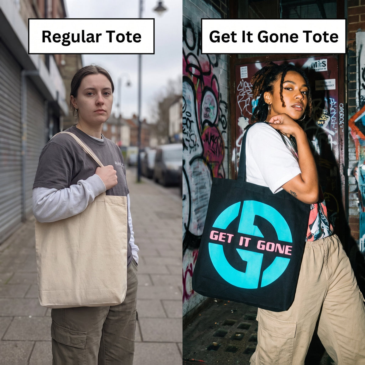 Get it Gone tote bags